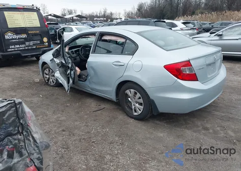 2012 Honda Civic Lx z USA, uszkodzony, nr VIN 19XFB2F5XCE311322